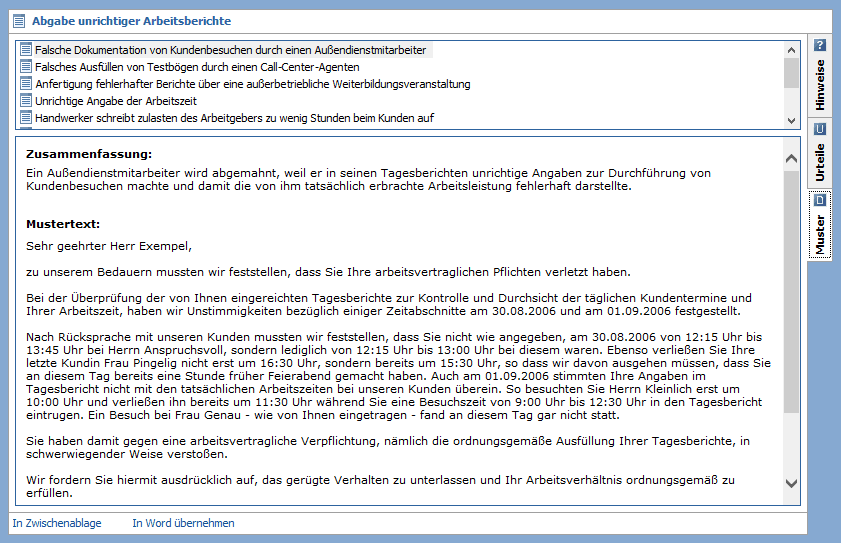 Screenshot Muster